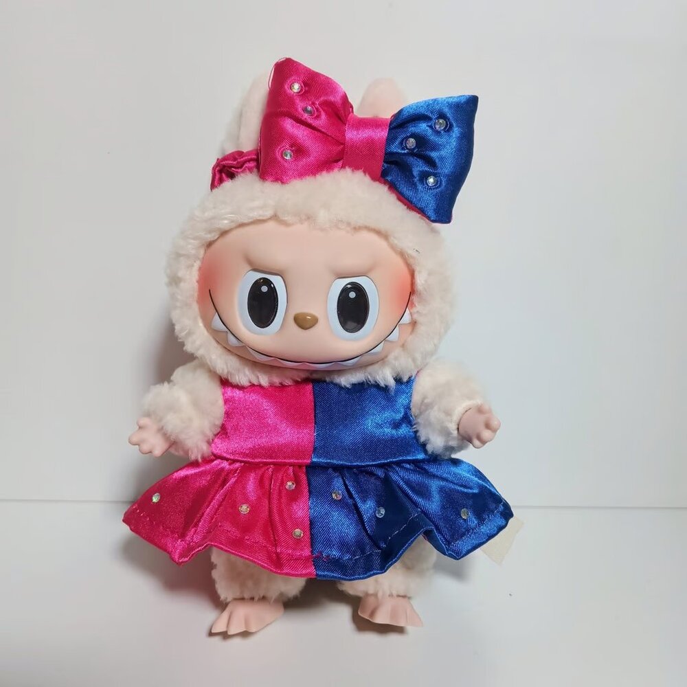 Sleeping Beauty Aurora Make it Pink Make it Blue Dress and Bow to fit Labubu